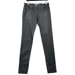 Dior Dark Grey Stretch Slim Fit Button Fly Ankle Zip Jeans Size 8 Made in Italy‎